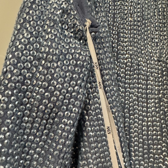 MLV Carmen sequin dress in blue - Picture 11 of 13